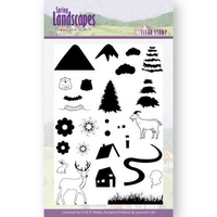 Jeanine's Art Spring Landscapes Clear Stamps - Mountains