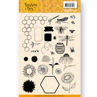 NEW Jeanines Art Clear Stamp Buzzing Bees NEW Jeanines Art Clear Stamp Buzzing Bees
