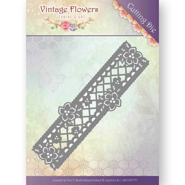 Jeanine's Art Vintage Flowers Cutting Die - Floral Border