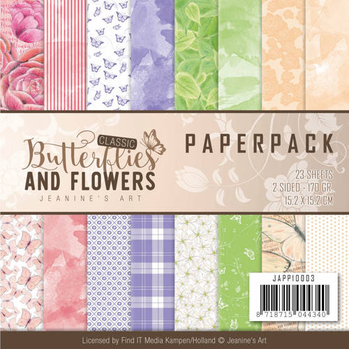 Jeanines Art Classic Butterflies and Flowers Paper Pack