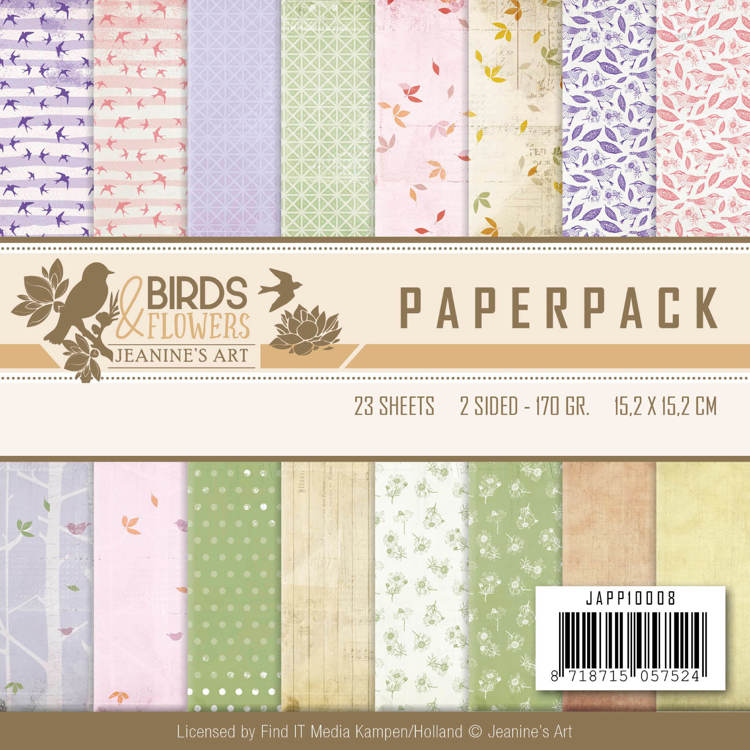 Jeanine's Art Birds and Flowers Paper Pack