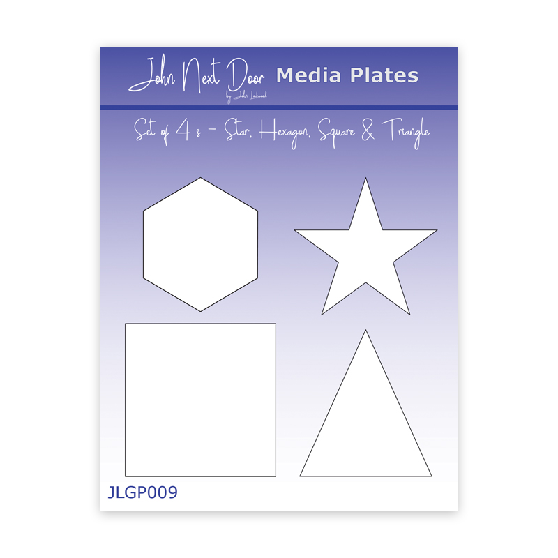 John Next Door Media Plate Set of 4 - Small Star, Hexagon, Square & Triangle