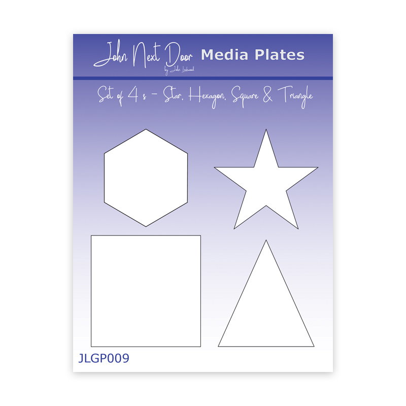 HALF PRICE John Next Door Media Plate Set of 4 - Small Star, Hexagon, Square & Triangle