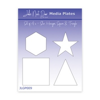 HALF PRICE John Next Door Media Plate Set of 4 - Small Star, Hexagon, Square & Triangle