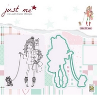 Nellie Snellen Dies + Clear Stamp Just Me - Christmas Shopping