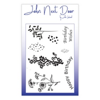 John Next Door Clear Stamp - Spring Flowers (8pcs)