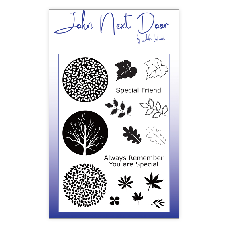 John Next Door Clear Stamp - Circle Leaves (16pcs)