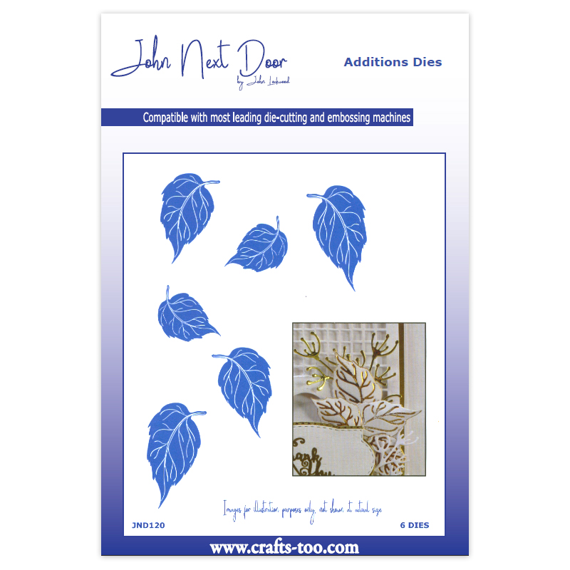 John Next Door Additions Dies - Foil Rose Leaves