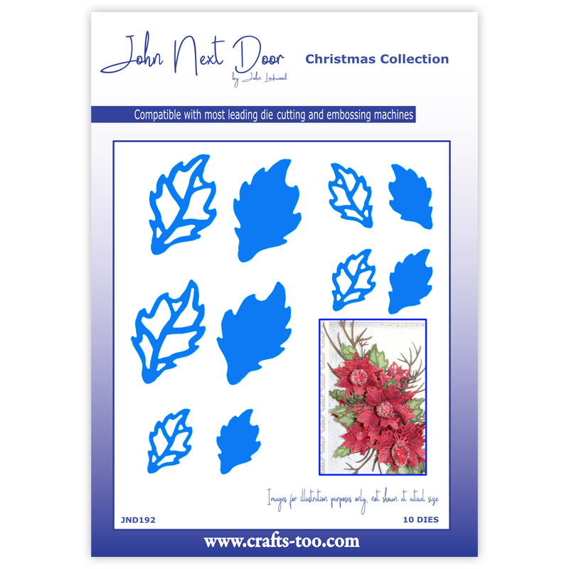 John Next Door Christmas Dies - Poinsettia Leaves (10pcs)