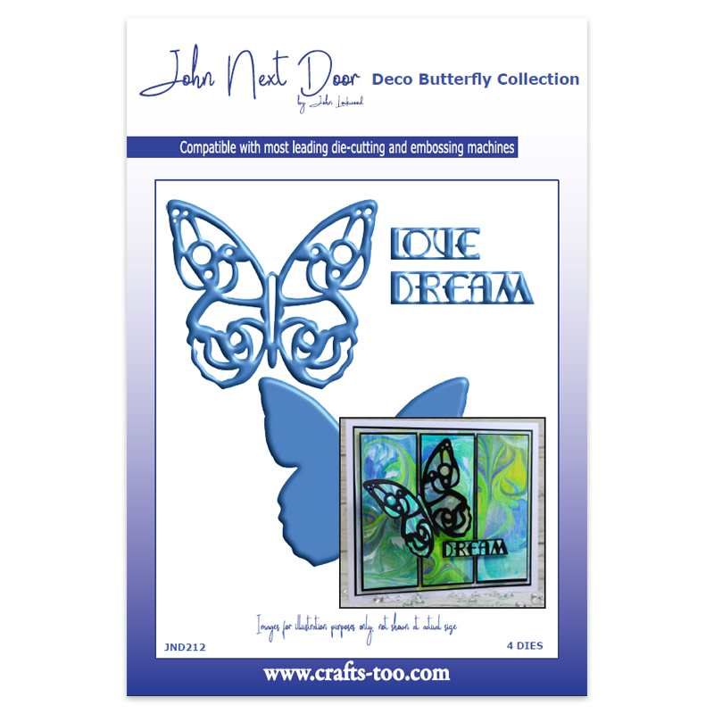 John Next Door Deco Butterfly Collection - Large Deco Butterfly (4pcs)