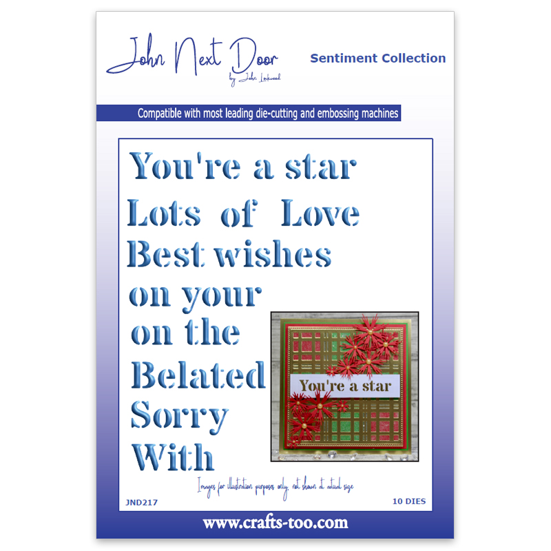 John Next Door Sentiment Collection - Stencil Additions (10pcs)