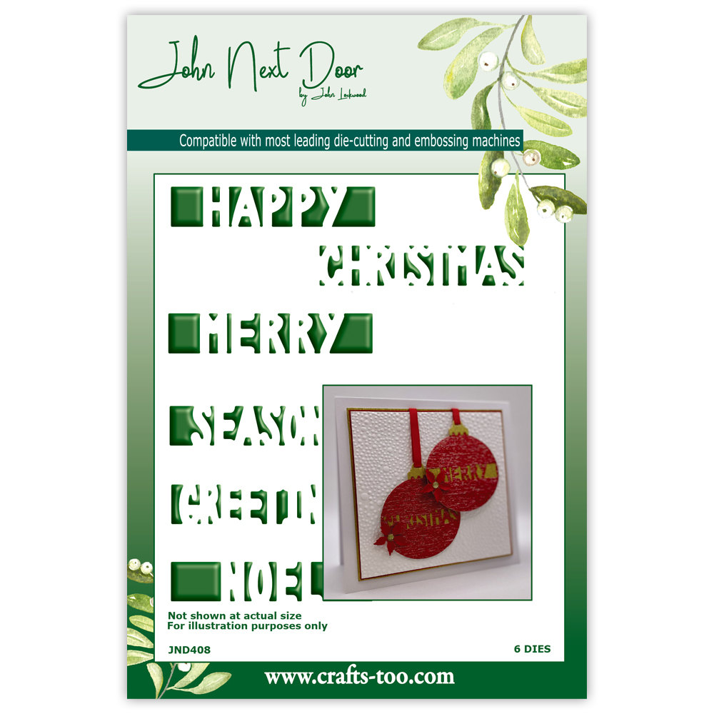 John Next Door - Bauble Words (6pcs)