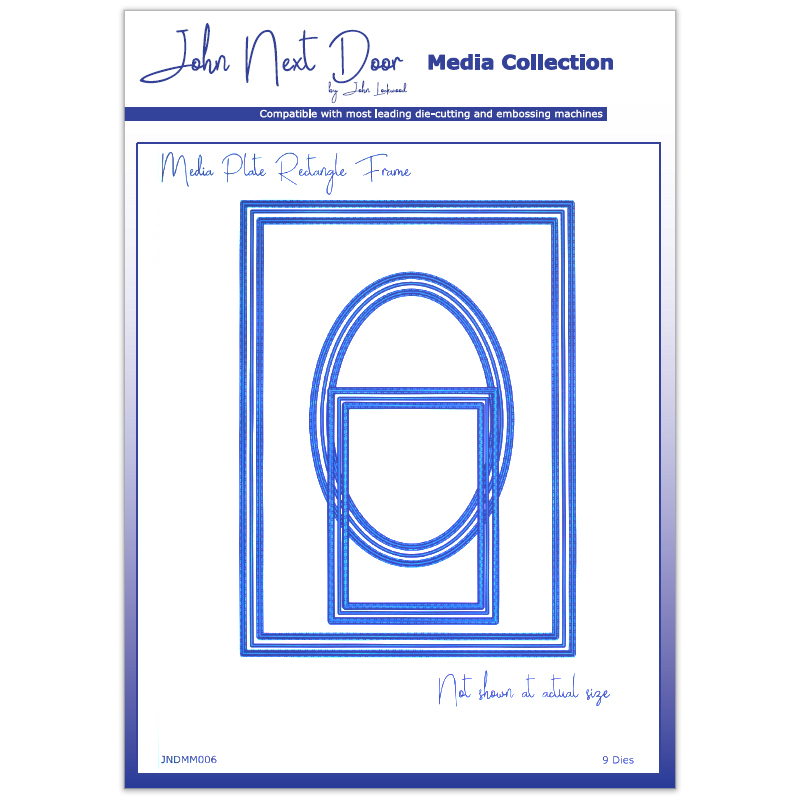 John Next Door Media Dies - Media (Plate)  Die Rectangle Frame (9pcs)