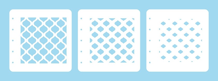 Nellie Snellen Layered Combi Stencil Set - Eastern Oval (set of 3)