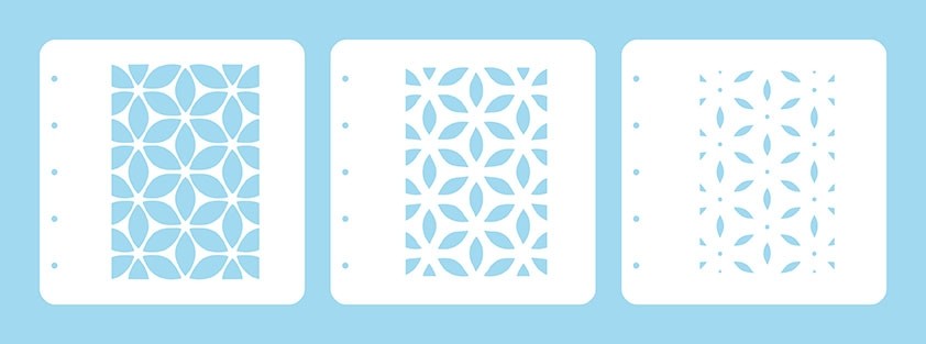 Nellie Snellen Layered Combi Stencil Set - Flowers (set of 3)