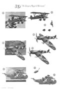 Monochrome Die Cut 3D Card - Classic Airplanes (10 Sheets)