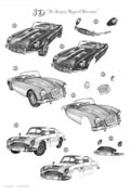 Monochrome Die Cut 3D Card - Classic Cars (10 Sheets)