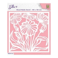 Back In Stock  Nellie Snellen Stencil - Christmas Flowers-1