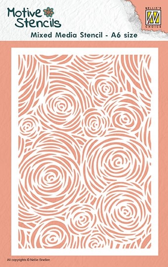 Nellie Snellen Motive Mixed Media Stencil A6 - Flowers