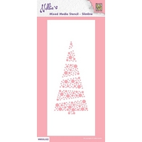 Nellie Snellen Mixed Media Slim Line Stencil - Xmas Tree