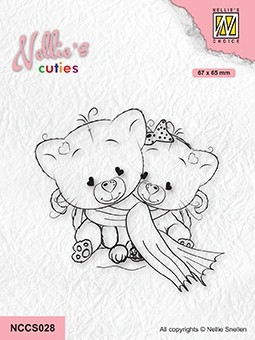 Nellie Snellen Clear Stamps Cuties - Cosily Under a Warm Scarf