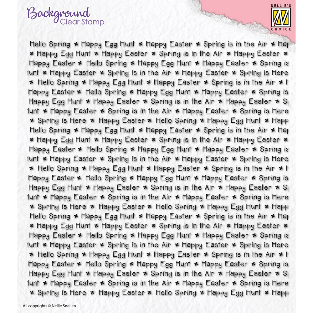 Nellie Snellen Background Clear Stamp - Happy Easter