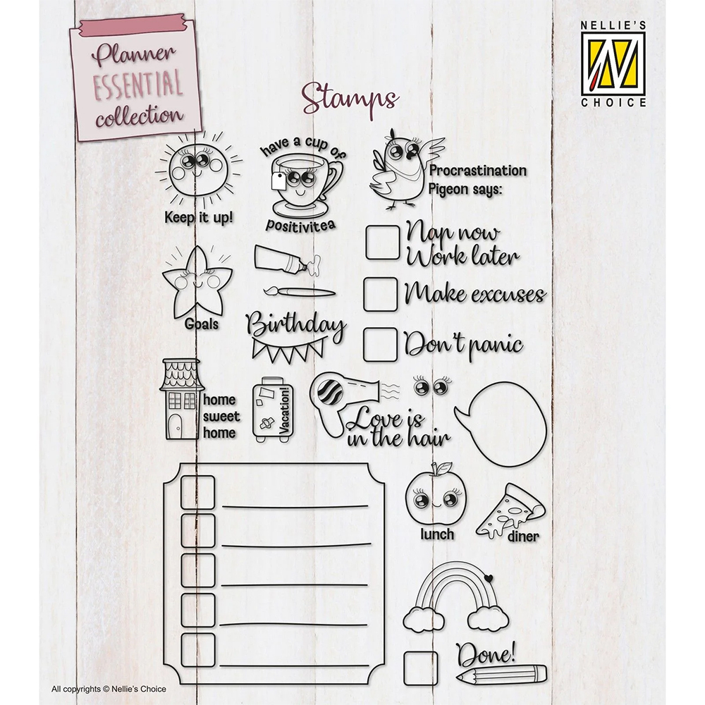 Nellie Snellen Clear Stamp - To-do's & More