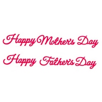 Presscut Cutting Die - Happy Mother's Father's Day (4pcs)