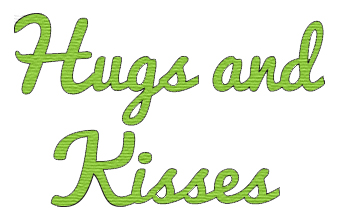 Presscut Cutting and Embossing Stencils - Hugs and Kisses