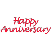 Presscut Cutting and Embossing Stencils - Happy Anniversary