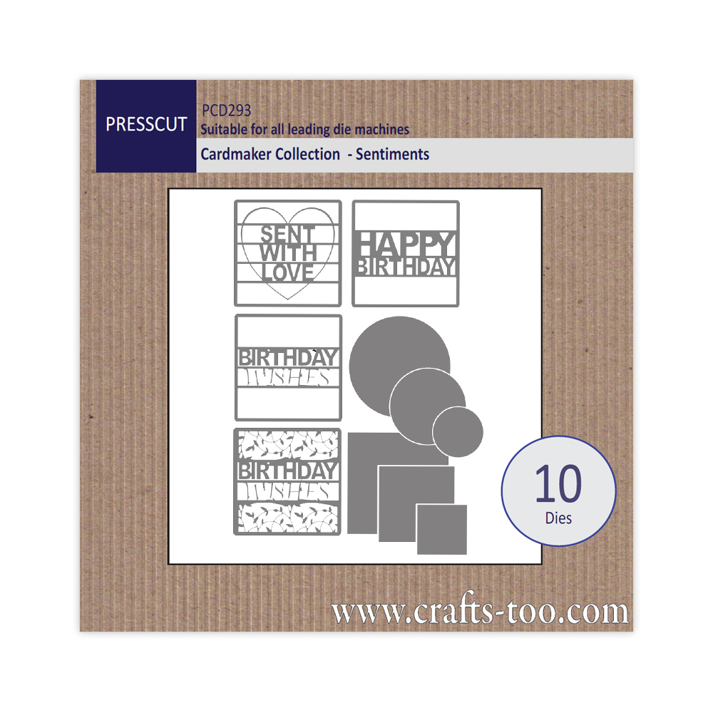 LIMITED STOCK Presscut Cardmaker Collection - Sentiments