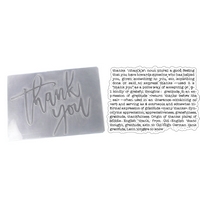 Presscut A6 Embossing Folder and Clear Stamp - Thank You