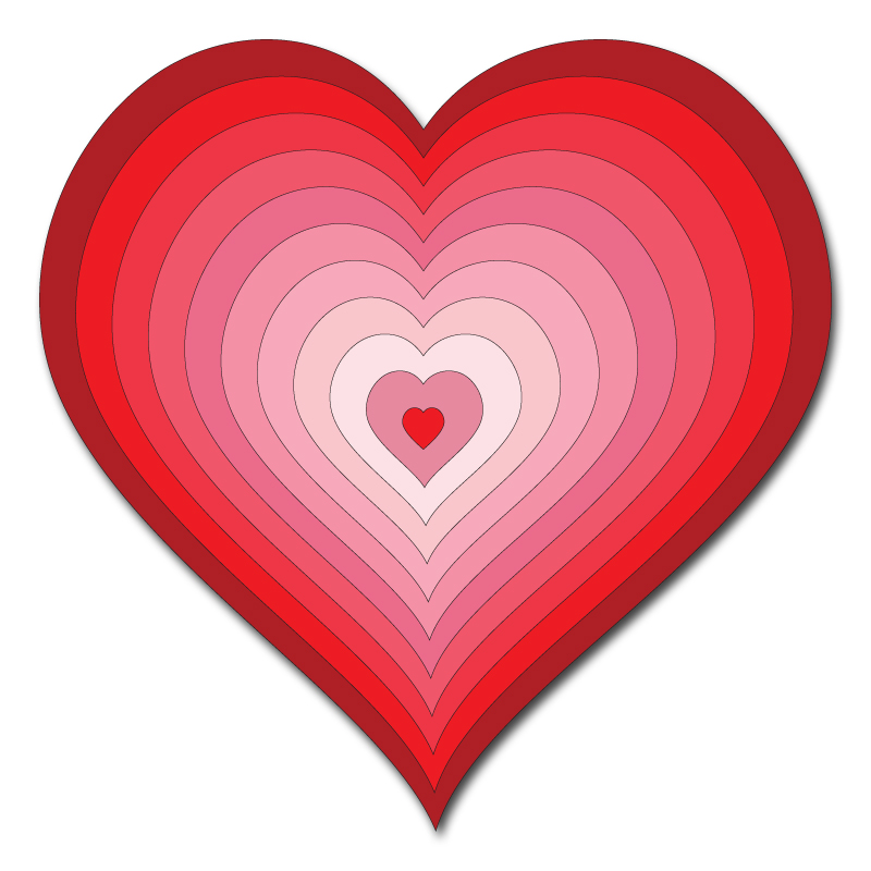 Presscut - Heart Nesting Dies (11 pcs) Presscut - Heart Nesting Dies (11 pcs)