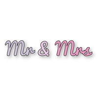 Presscut Cutting and Embossing Stencils - Mr & Mrs