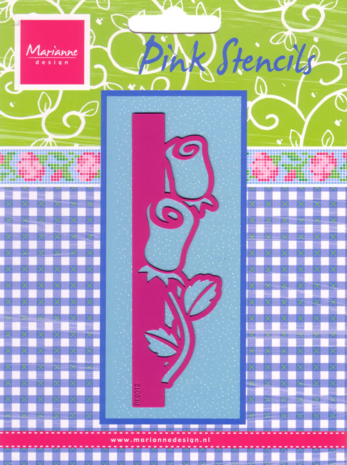 Marianne Design Pink Stencil - Rose Buds