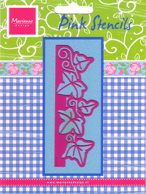Marianne Design Pink Stencil - Ivy Leaves