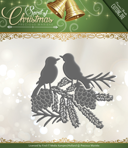 Precious Marieke Spirit of Christmas Cutting Die - Spirited Birds