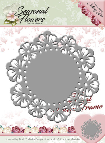 Precious Marieke Seasonal Flowers Cutting Die - Seasonal Flowers Frame