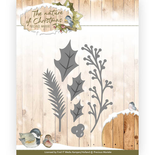 Precious Marieke The Nature of Christmas Cutting Die - Christmas Florals