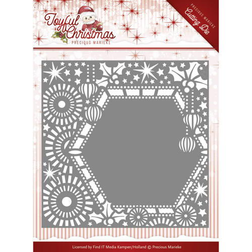 Precious Marieke Joyful Christmas Cutting Die - Ribbon Frame