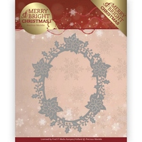 Precious Marieke Merry and Bright Christmas Cutting Die - Poinsettia Oval