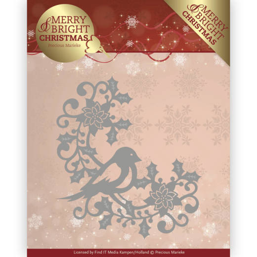 Precious Marieke Merry and Bright Christmas Cutting Die - Bird Corner