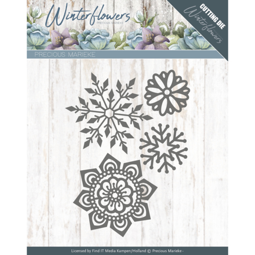 Precious Marieke Winter Flowers Cutting Die - Ice Flowers