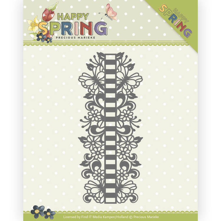 Precious Marieke Happy Spring Cutting Die - Ribbon Border