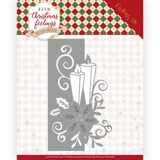 Precious Marieke Warm Christmas Feelings Cutting Die - Candle Edge