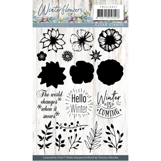 Precious Marieke Winter Flowers Clear Stamp - Winter Flowers