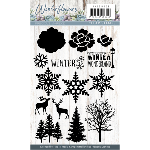 Precious Marieke Winter Flowers Clear Stamp - Winter Flowers