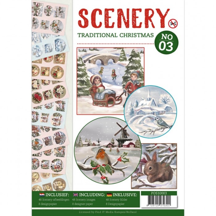 NEW Find It Media Push Out Book Scenery 03 - Traditional Christmas