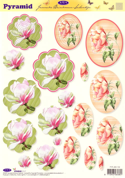 Pyramid 3D - Flowers (10 Sheets) NOW HALF PRICE