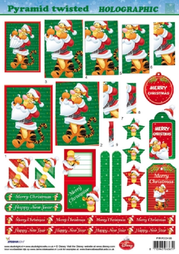 Pyramid Twisted Holographic 3D - Disney Tiger Christmas (10 Sheets) NOW HALF PRICE